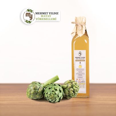 500 ml cam şişede doğal Hatay Enginar Sirkesi.